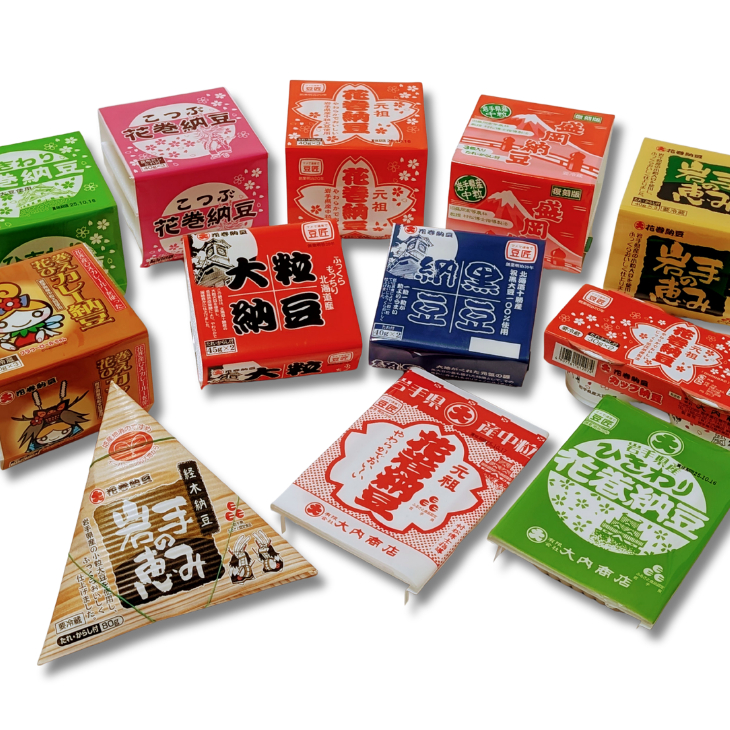 花巻納豆　岩手大豆食べ比べセット 中粒・ひきわり （各12パック） 大内商店 【2362】