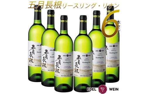 エーデルワイン 五月長根 リースリング・リオン やや辛口  白ワイン６本セット 【400】