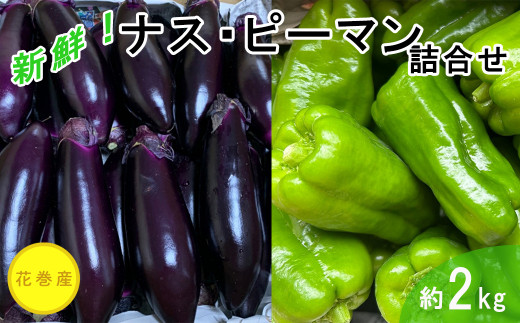 新鮮野菜  ナス・ピーマン詰合せ 約2kgセット 　【1638】