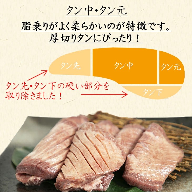 味付け牛タン塩味　600g～食べきりサイズ～(300g×２パック)【1000】