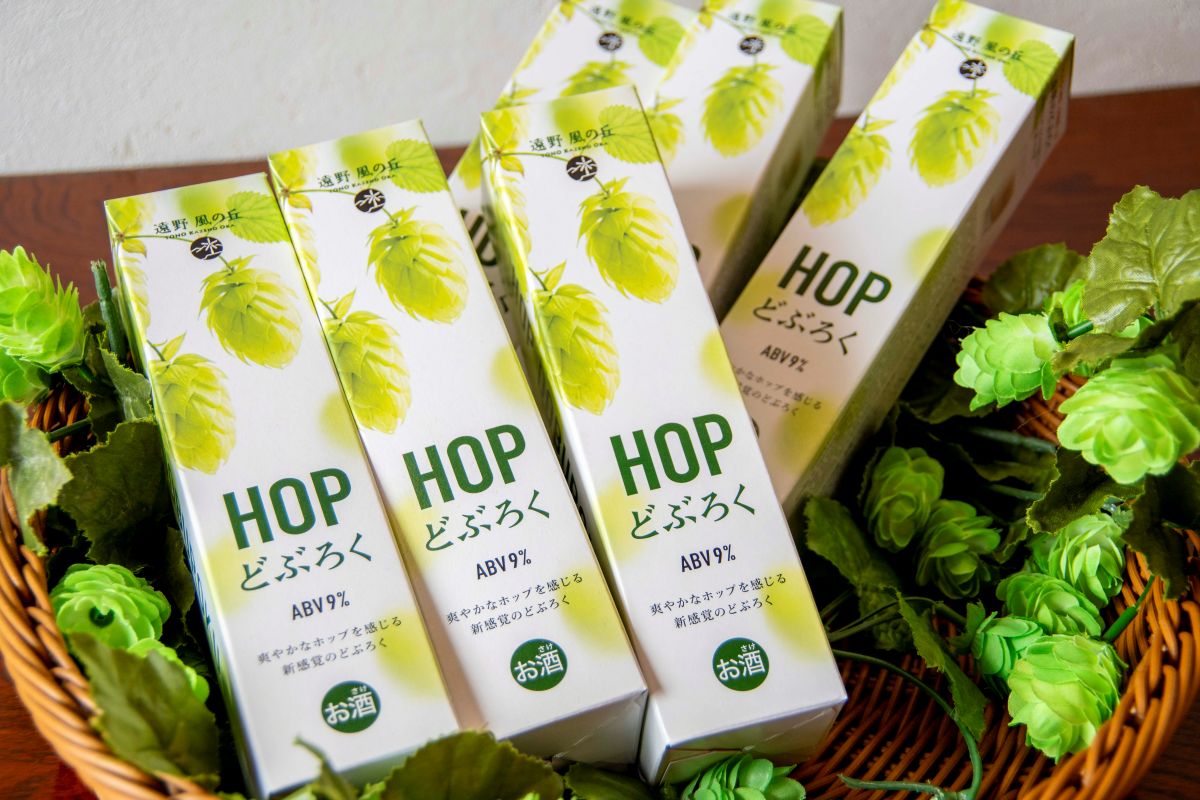 HOPどぶろく 6本 ギフト セット 180ml 道の駅 遠野風の丘 / 【どぶろく特区第一号 岩手県遠野市】 お酒 にごり酒 濁酒 手作り 無濾過 お土産 ホップ 贈答 プレゼント お祝い 父の日 誕生日