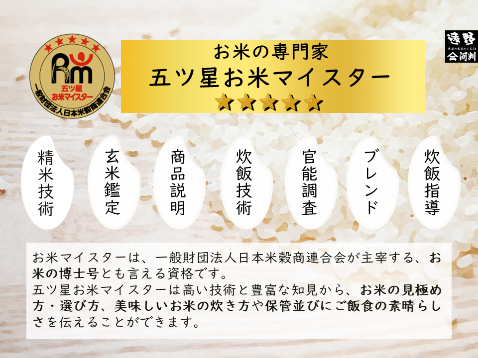【 定期便 3回 】 銀河のしずく 5kg 令和7年産 遠野産 米 【 五つ星 お米マイスター 厳選 】【 コメマルシェ 河判 】 