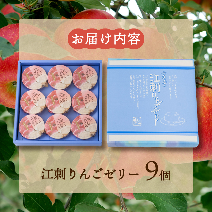 【夏季限定】吉田屋 江刺りんごゼリー9個入 [AE010]