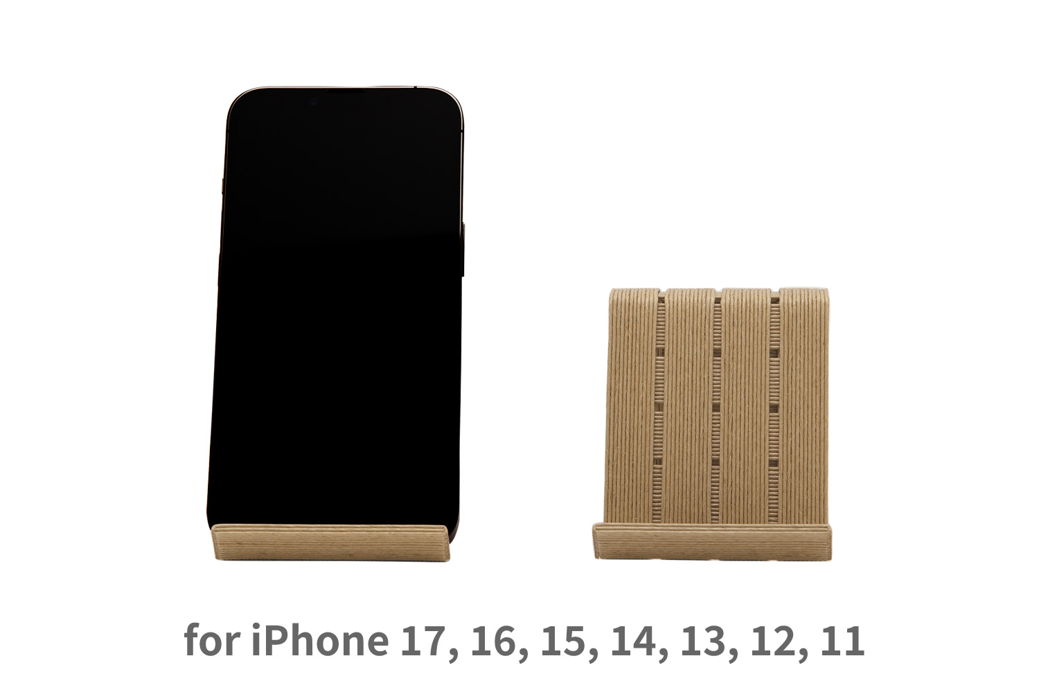 和紙のスマホスタンド iPhone 17 Pro 対応 スマホスタンド ナチュラル 岩手県奥州市産 バンドシー Bandc for iPhone 17,16, 15, 14, 13, 12, 11, XS, SE [AR168]