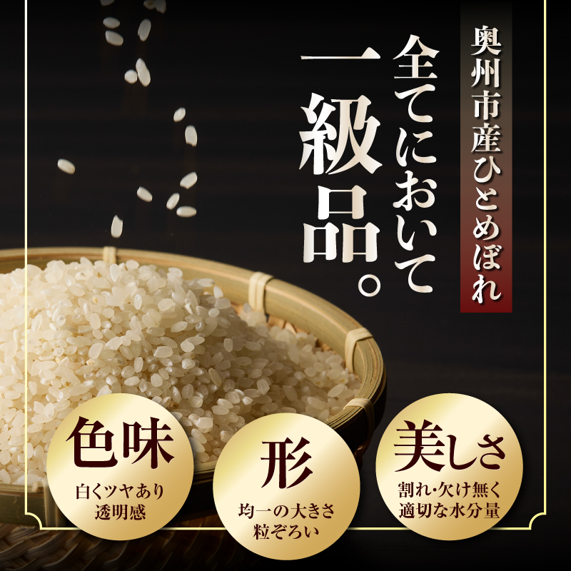 3人に1人がリピーター!☆全6回定期便☆ 岩手ふるさと米 10kg(5㎏×2)×6ヶ月 令和7年産 一等米ひとめぼれ 東北有数のお米の産地 岩手県奥州市産【配送時期に関する変更不可】 [U0165]