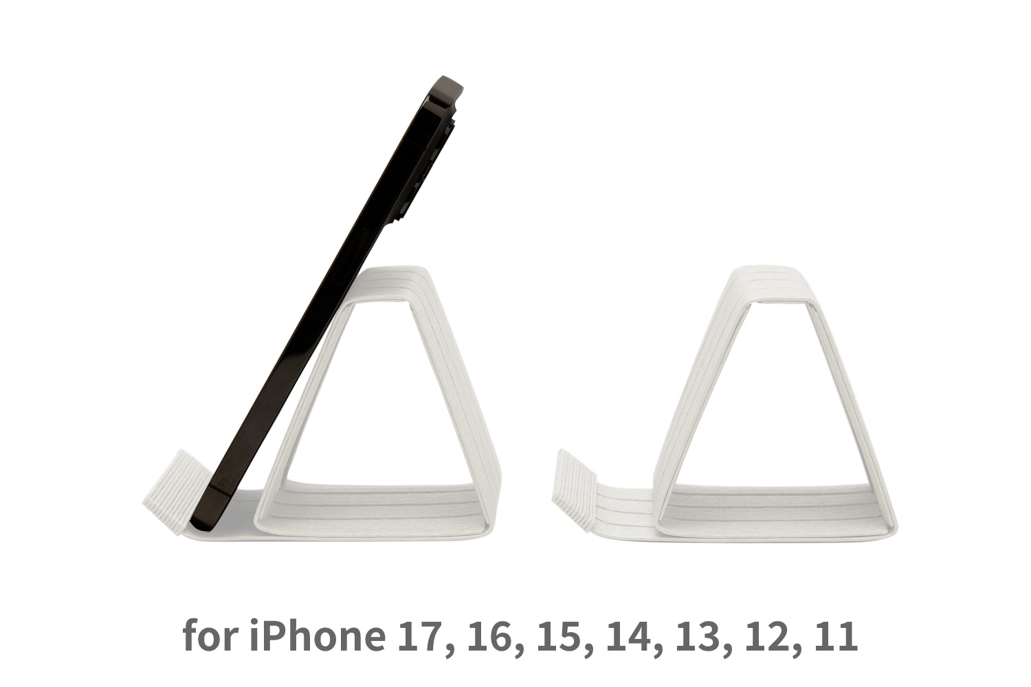 和紙のスマホスタンド iPhone 17 Pro 対応 スマホスタンド ホワイト 岩手県奥州市産 バンドシー Bandc for iPhone 17,16, 15, 14, 13, 12, 11, XS, SE [AR167]