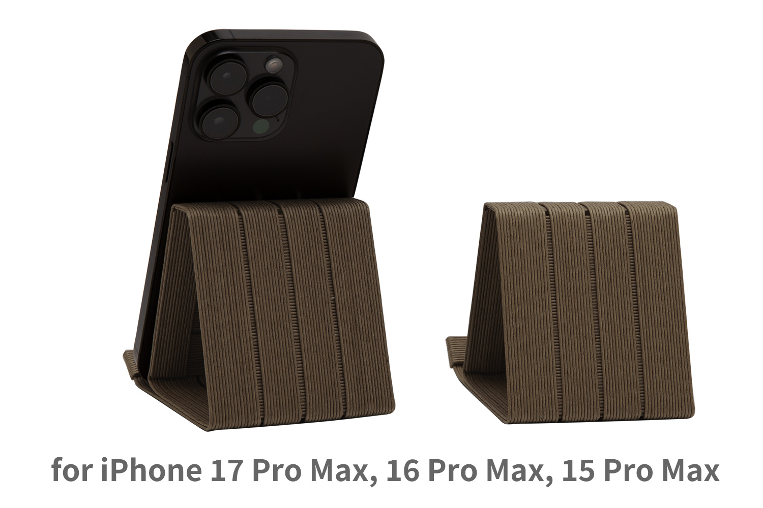 和紙のスマホスタンド iPhone 17 Pro Max 対応 ダークブラウン 岩手県奥州市産 バンドシー Bandc for iPhone 17 Pro Max, 16 Pro Max, 15 Pro Max, 14 Pro Max, 13 Pro Max, 12 Pro Max, 11 Pro Max, 11, XS Max, XR [AR183]