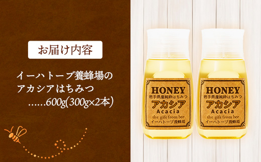 【定期便6か月】イーハトーブ養蜂場のアカシアはちみつ300g 定期便 6か月 蜂蜜 ハチミツ ハニー アカシア イーハトーブ 養蜂場 香り 料理 お菓子作り あっさり 岩手県 岩手町 イーハトーブ養蜂場