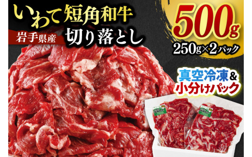 ★先行予約 2月下旬より発送★ 切り落とし 赤身 肉 牛肉 いわて 短角和牛 500g 小分けパック 真空冷凍 | 牛肉 肉 赤身 短角 和牛 国産牛 ブランド牛 切り落し 大容量 牛丼 肉じゃが 煮込み 煮物 小分け 真空パック 数量限定 (AB114)