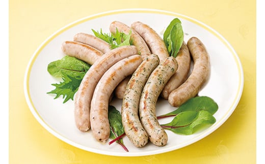 【27日まで年内発送】高原育ちのフレッシュウィンナー５種詰合せ ( 生ウインナー ガーリック チーズ パセリ ブラックペッパー オニオン 食べ比べ) 国産 豚肉 天然腸詰め ソーセージ (AB032-5)