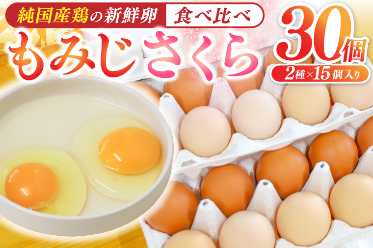 純国産鶏【さくらともみじ】純たまご30個入り 破損保証5個を含む (AJ013-2)