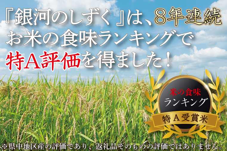 【3ヶ月定期便】 米 無洗米 5kg (総計 15kg)「令和7年産 銀河のしずく」特A受賞 お米 ご飯 ライス 岩手県産 (AE162)