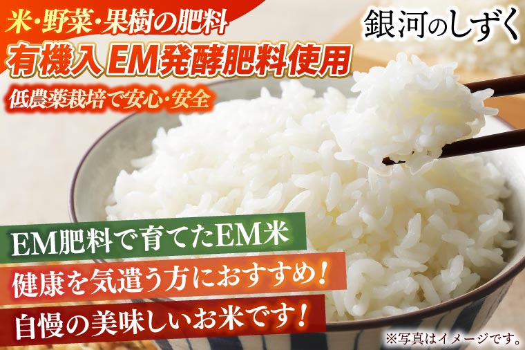 【新米】令和6年産 銀河のしずく 3kg (精米) 低農薬栽培米 生産者直送 (EI011)