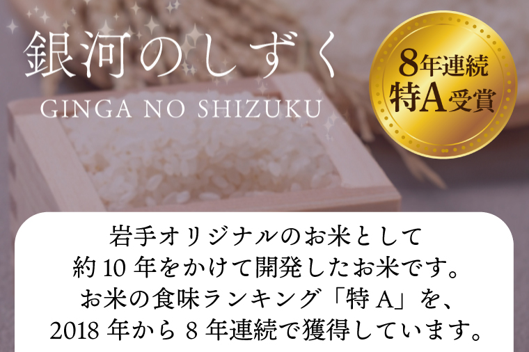 【2ヶ月定期便】 米 無洗米 5kg (総計 10kg)「令和7年産 銀河のしずく」特A受賞 お米 ご飯 ライス 岩手県産 (AE161)
