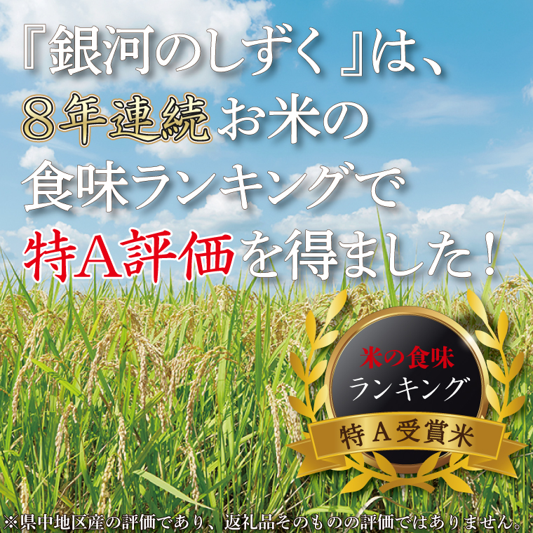 ★令和7年産★【2回定期便】特A受賞 銀河のしずく5kg 岩手県紫波町産 (AD034)