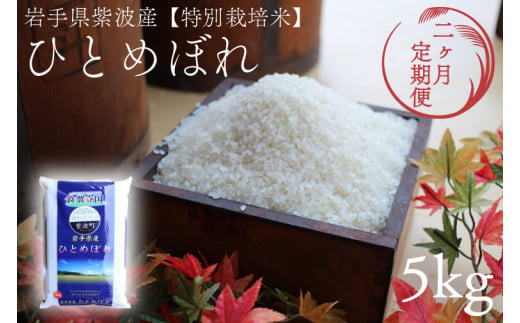 ★令和7年産★【2回定期便】特別栽培米 ひとめぼれ5kg 岩手県紫波町産 (AD046)