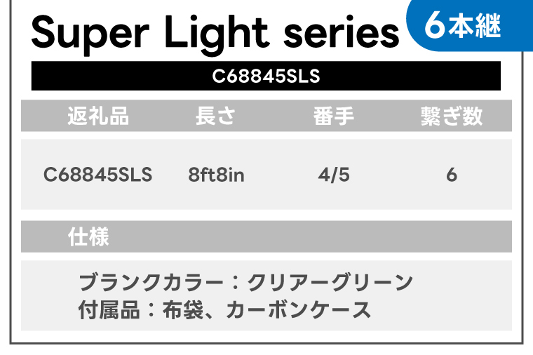 オールハンドメイドフライロッド　Campanella68845SLS(BI104)