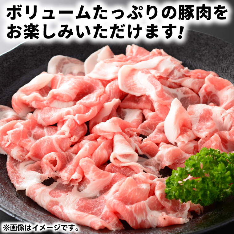 ＼3ヶ月連続 定期便／【岩手県産豚肉】小間切れ600g (300g×2パック) (総計 1.8kg) 大容量 肉 冷凍 小分け 肉じゃが しょうが焼き お弁当 おかず 岩手 いわちく 紫波町（AB135）
