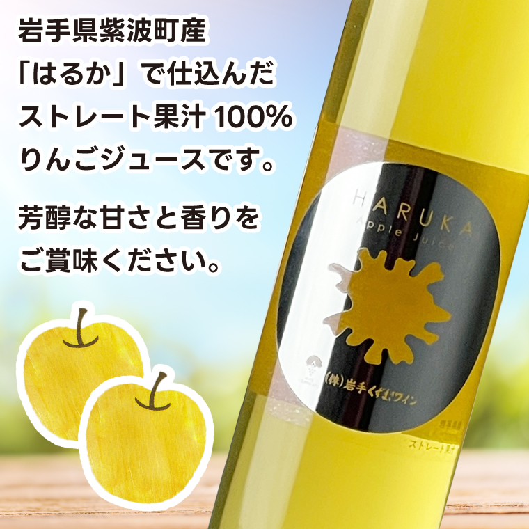 はるか りんごジュース ２本セット【ジュース 果汁100％ ストレートジュース フルーツジュース 岩手県 紫波町産 りんご】（EX001）
