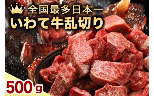 ★先行予約 2月より発送★黒毛和牛 いわて牛 乱切り 500g (250g×2パック)（DV056）