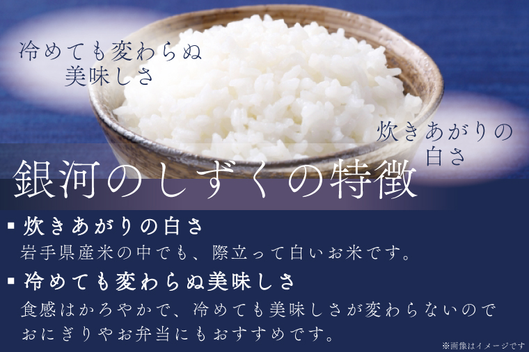 【3ヶ月定期便】 米 無洗米 10kg (5kg × 2袋)【総計 30kg】「令和7年産 銀河のしずく」特A受賞 お米 ご飯 ライス 岩手県産 (AE196)
