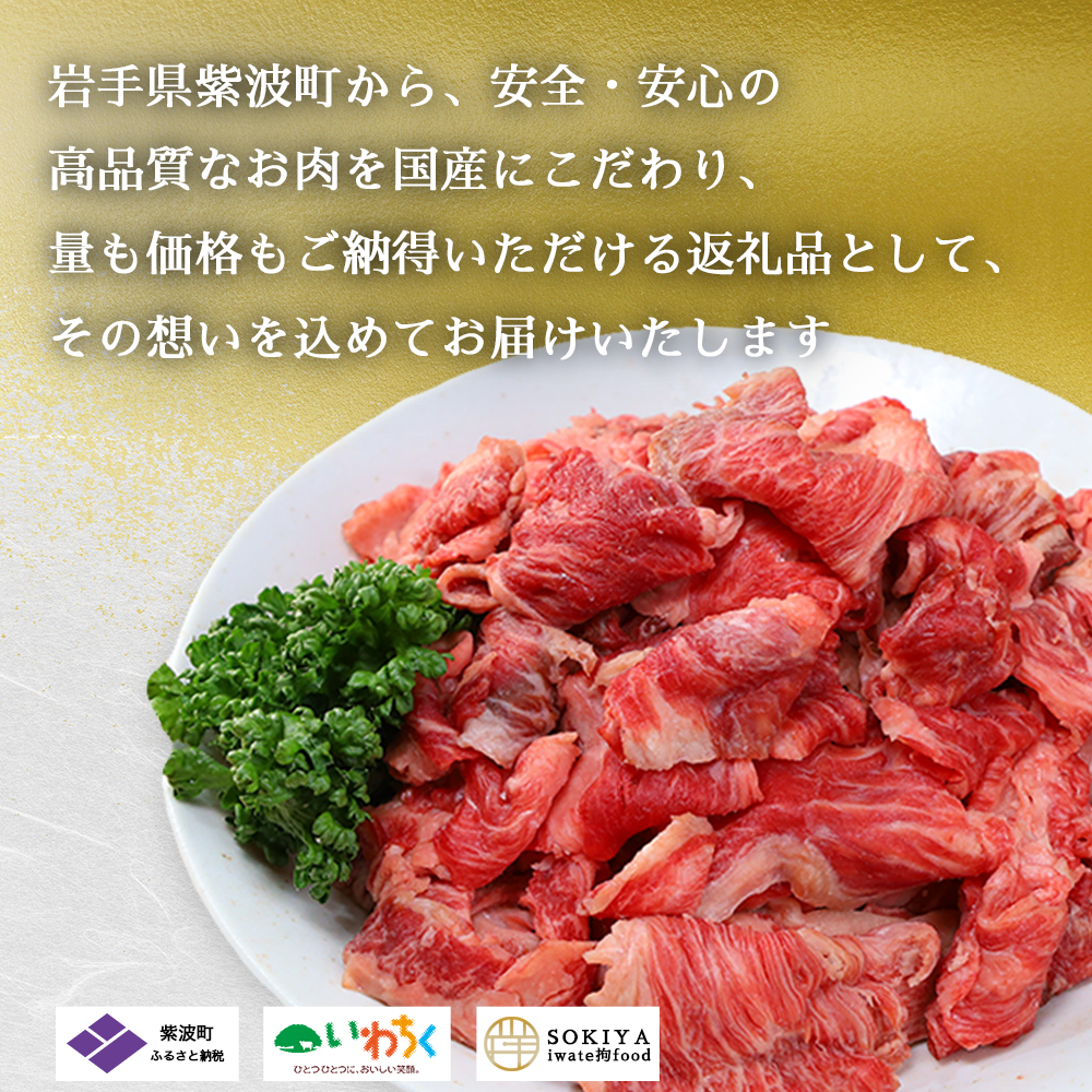 国産牛切り落とし250g（DV069）