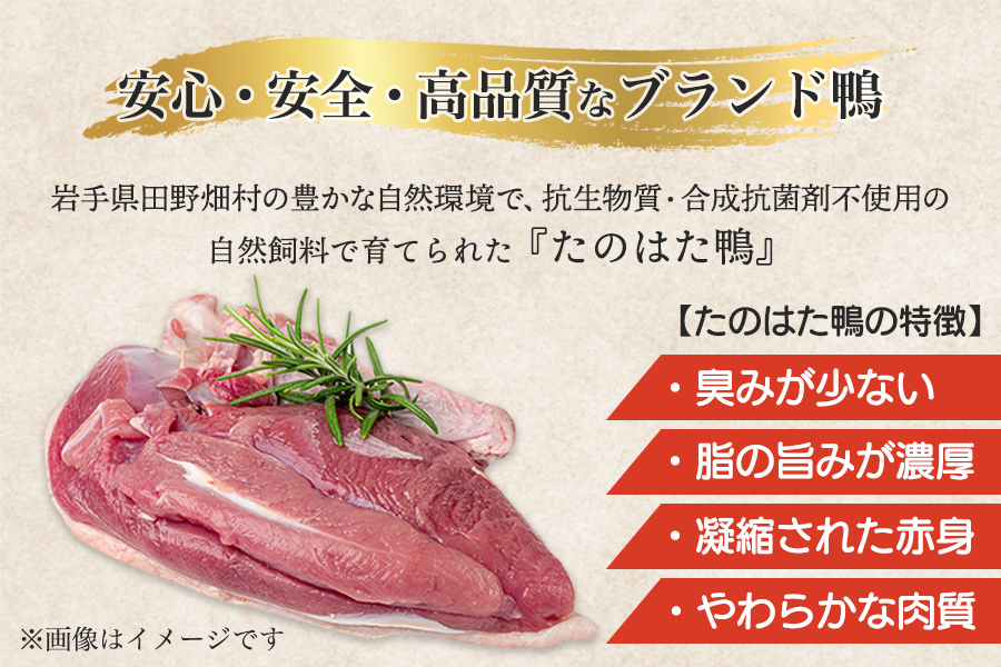 岩手県産鴨使用　たのはた鴨のやわらか煮　270ｇ×1P