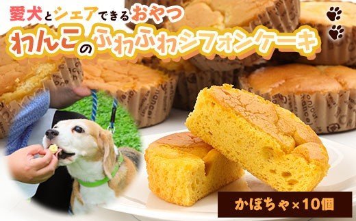 愛犬とシェアできるシフォンケーキ（かぼちゃ10個）
