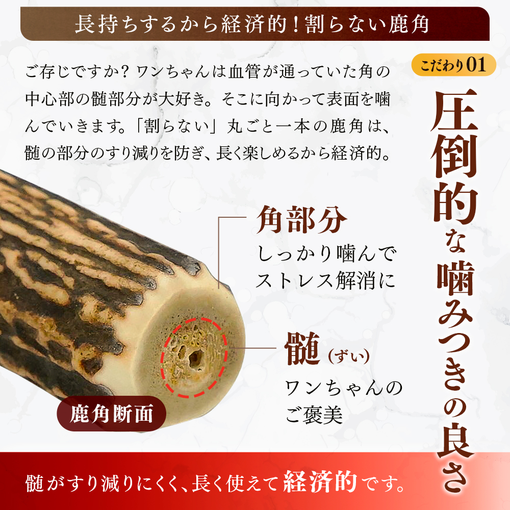 【大型犬用】鹿肉おやつ・鹿角3点セット [オイシクテ](スライスジャーキー20g、リブジャーキー20g、鹿の角ドッグガムLサイズ）無添加（国産鹿を贅沢に熟成)岩手県産鹿肉100% 犬 いぬ おもちゃ 歯磨き 歯みがき デンタルケア 鹿角 おやつ 鹿肉 ジビエ 高たんぱく 低脂質 ヘルシー ダイエット ペットフード ドッグフード