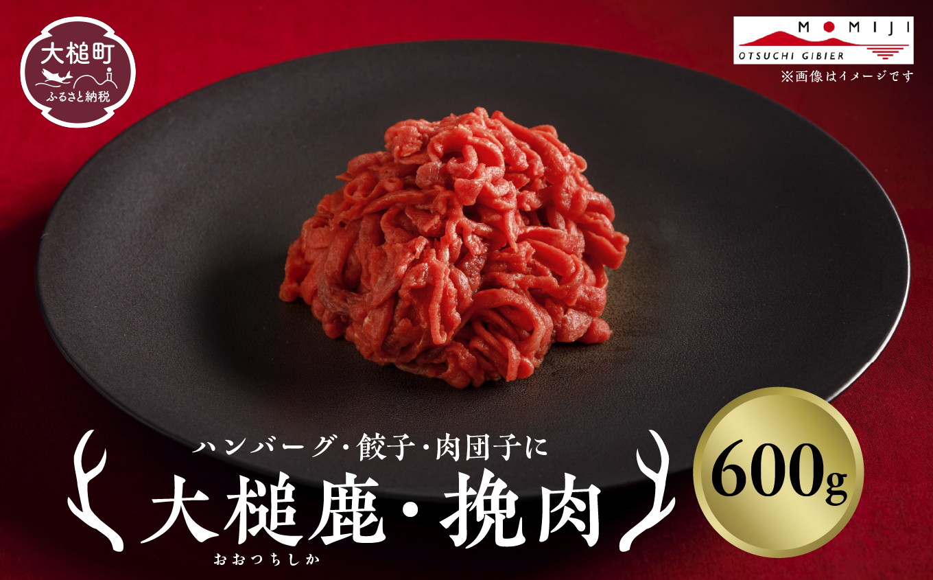 大槌鹿 粗挽肉 600g【ハンバーグ・餃子・ミートボールに】岩手県産 天然鹿 鹿肉 挽肉 ミンチ ジビエ ヘルシー 低カロリー 冷凍 赤身