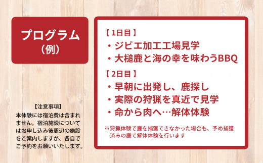 ｢獲る｣瞬間を体感する【大槌ジビエツーリズムチケット】3名分