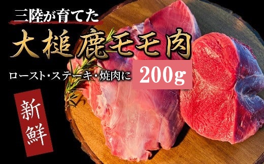 【ジビエ】大槌産 鹿肉（モモ肉200g×1パック）