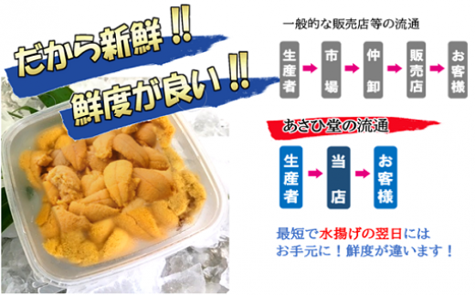 【令和7年発送先行予約】天然生うに 100g 国産【2025年5月上旬～8月発送】 【配送日指定不可】［05］