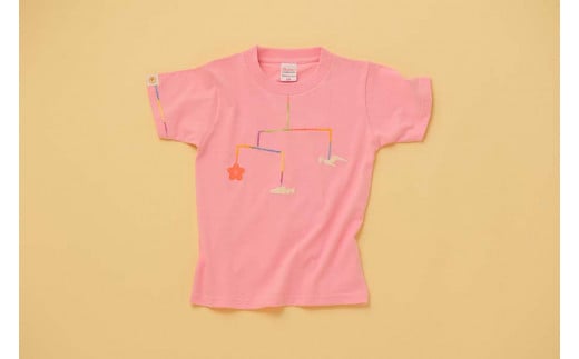 [色選べる]モビールキッズTシャツ(100cm・120cm・140cm)(ピンク・白・メトロブルー)