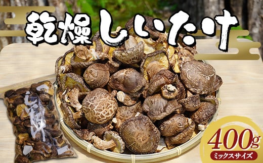 勝山さんの乾燥椎茸400g（ミックスサイズ）岩手県山田町 三陸山田 岩手三陸産 椎茸 原木 野菜 きのこ  キノコ 食品 YD-848