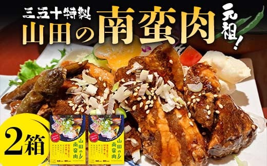 山田の三五十特製 元祖！南蛮肉×2箱 三陸山田 山田町 惣菜 豚バラ 青唐辛子 青唐辛子  おかず 冷凍 加工品 食品 YD-835