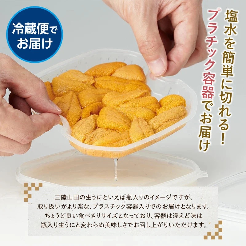 【2026年先行予約】長根水産生うに100g 1パック 【配送予定 2026年5月中旬〜8月上旬】【配送日指定不可】【沖縄・離島配送不可】 生ウニ 生雲丹 海栗 ミョウバン不使用 無添加 三陸山田  YD-801