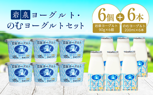 岩泉ヨーグルト90g×6個・のむヨーグルト200ml×6本セット【配送不可地域：離島】【1245892】