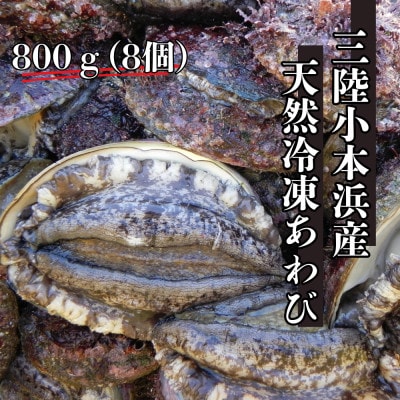 三陸小本浜産冷凍天然あわび　800g(8個入り)【配送不可地域：離島】【1717035】