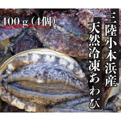 三陸小本浜産冷凍天然あわび　400g(4個入り)【配送不可地域：離島】【1717033】