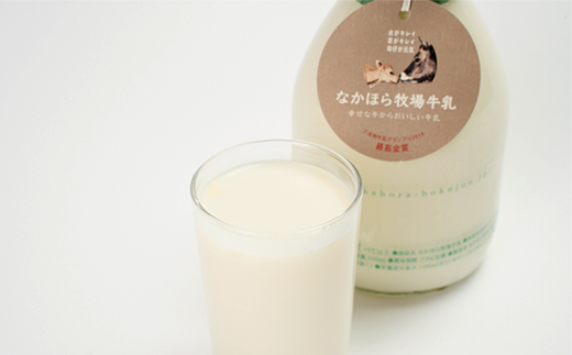 なかほら牧場牛乳〔500 ml〕2本セット【配送不可地域：離島】【1354886】