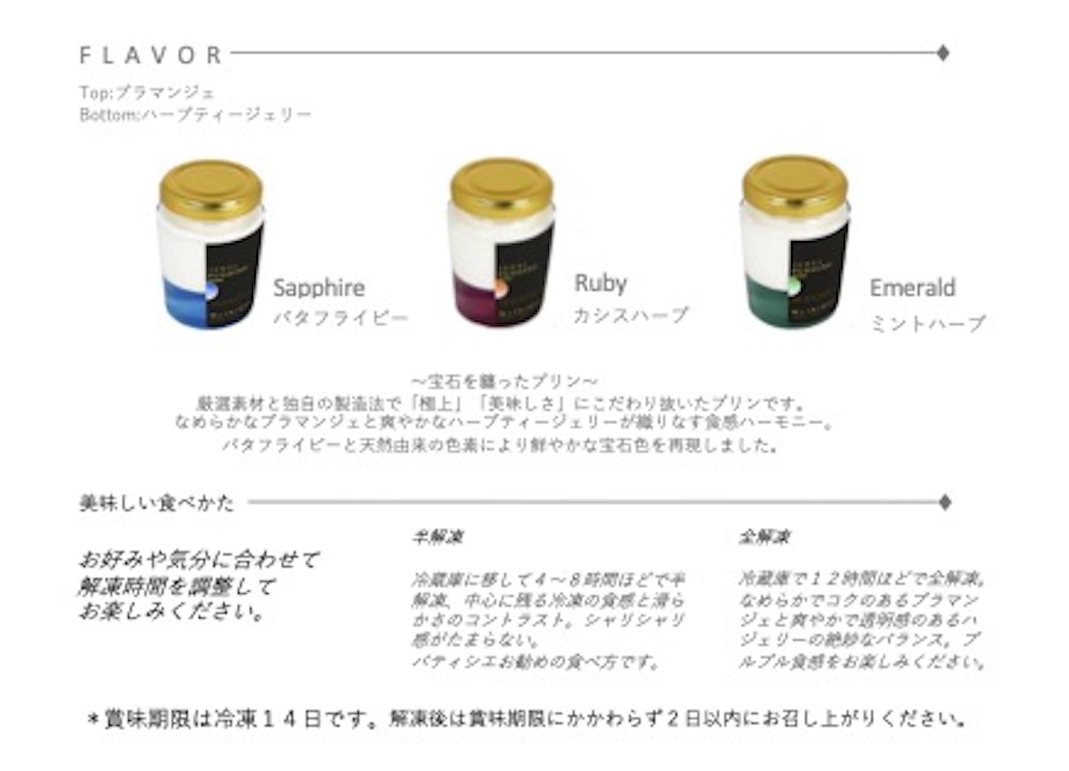 Jewel Pudding ジュエルプリン - Gift Box of 9 piece -　【冷菓子・プリン・ハーブティーゼリー・ブラマンジェ・宝石・スイーツ】