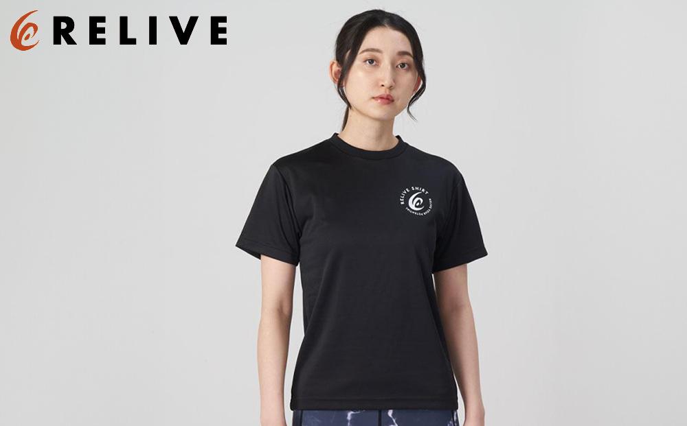 リライブスポーツ/半袖/ブラック（Mサイズ）【ファッション 服 Tシャツ カットソー 衣料 トップス 人気 女 男 スポーツ ゴルフ ウェア アウトドア 仙台市 リラックス カジュアル シンプル トレンド 春 夏 秋 冬 メンズ レディース ユニセックス】