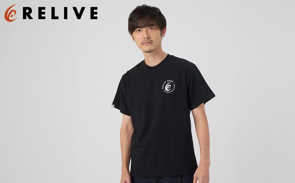 【数量限定】リライブシャツプレミアム/コットン/ロゴ有/ブラック（Sサイズ）【ファッション 服 Tシャツ カットソー 衣料 トップス 人気 女 男 スポーツ ゴルフ ウェア アウトドア 仙台市 リラックス カジュアル シンプル トレンド 春 夏 秋 冬 メンズ レディース ユニセックス】