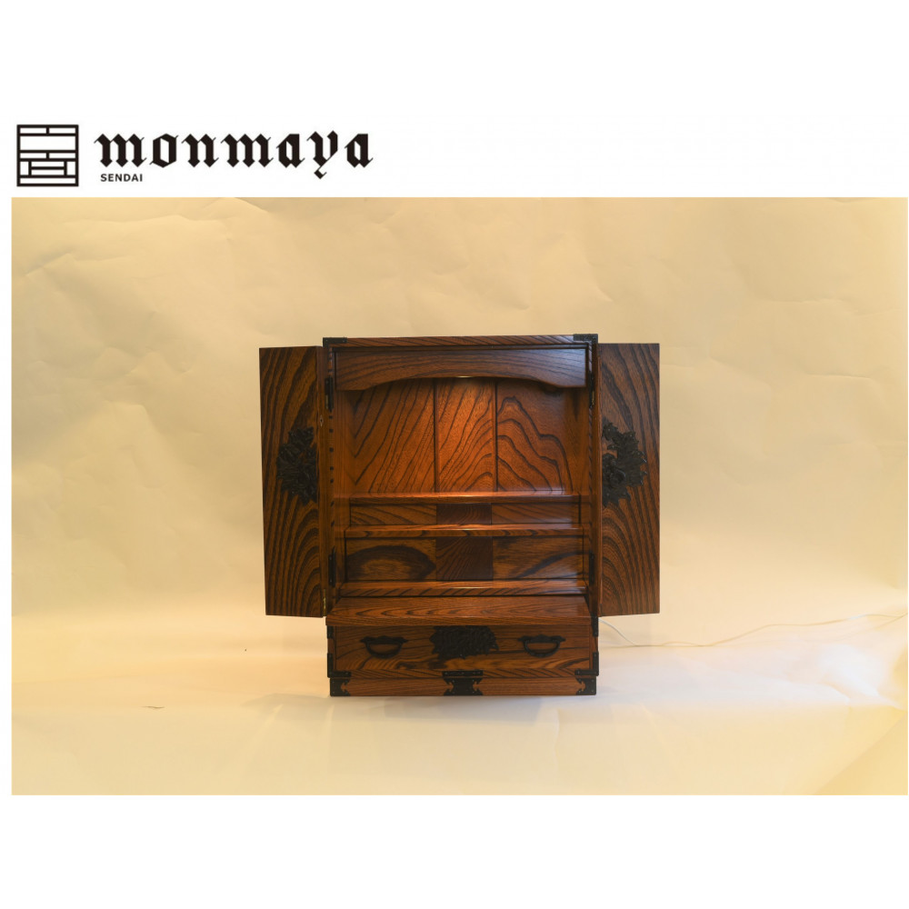仙台箪笥　仏壇L　拭き漆【伝統 工芸品  手仕事 職人 仙台】