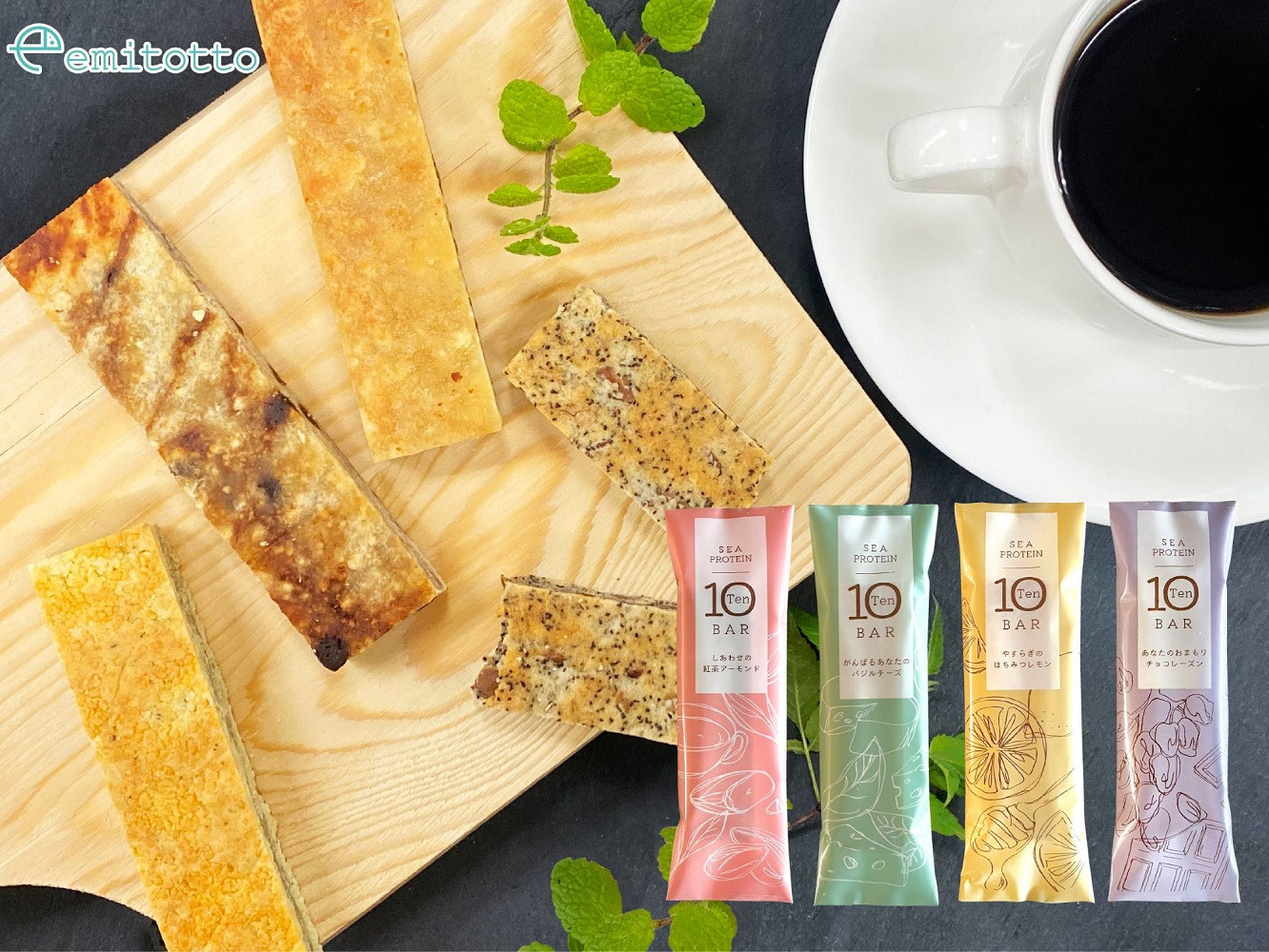 【定期便全4回】鐘崎　魚と大豆のWたんぱく質 「シープロテイン10BAR（12本セット）」４種の味を楽しめる