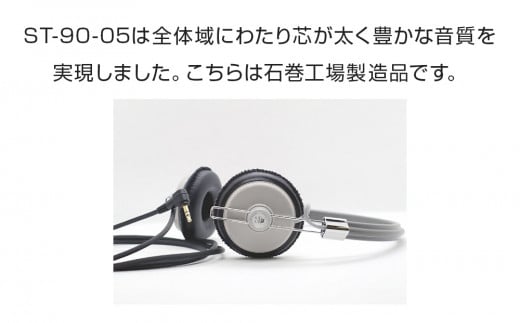 アシダ音響 ヘッドホン 有線 ST-90-05-H 日本製 音楽用 軽量 ヘッドフォン 国産 コード 1.5m プラグ 灰色 グレー ダイナミック形 レトロモダン ASHIDAVOX アシダ 老舗 メーカー 国内生産 音楽 音響機器 へっどほん 宮城県 石巻 石巻市