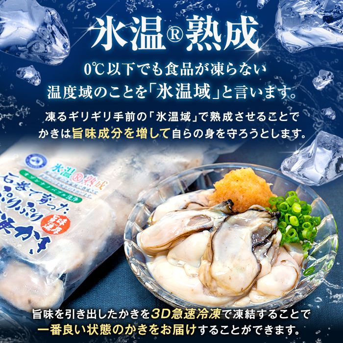 氷温熟成 冷凍 かき ( 生食用 ) 小粒 220ｇ× 6ｐ