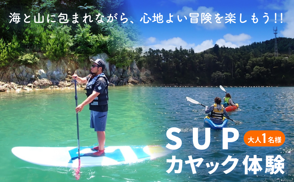 SUP ・ カヤック 体験 大人１名様分 体験ツアー 石巻市 雄勝湾 海