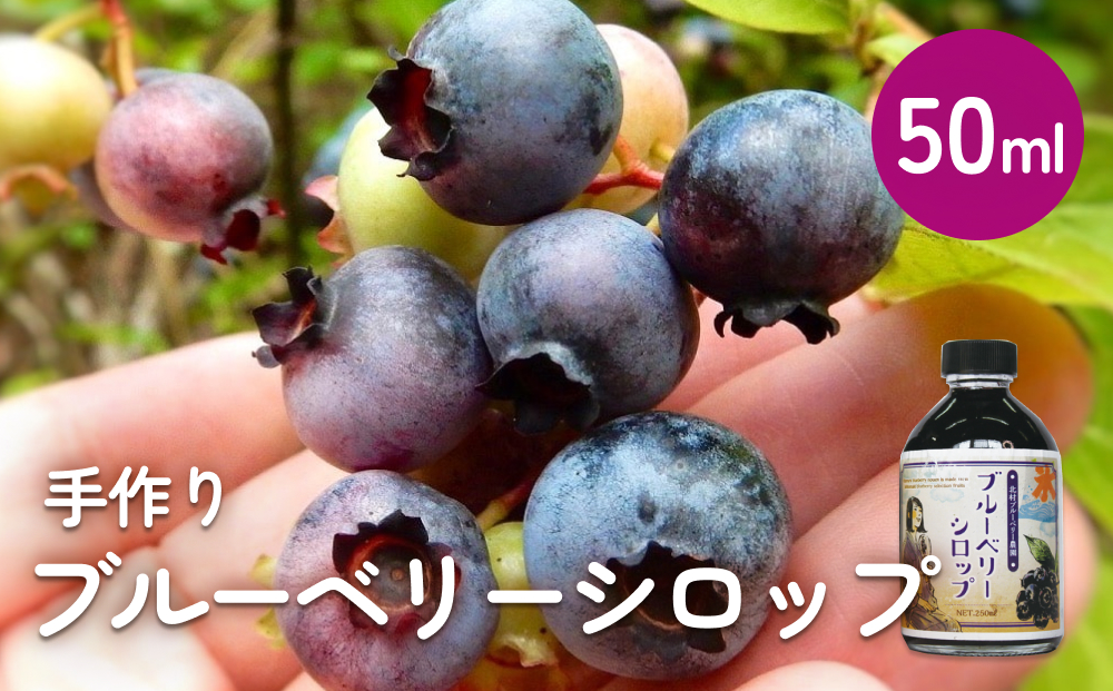 ＜ 先行予約 ＞ ブルーベリー シロップ50ml 手作り 果汁 フルーツ かき氷 カクテル アレンジ